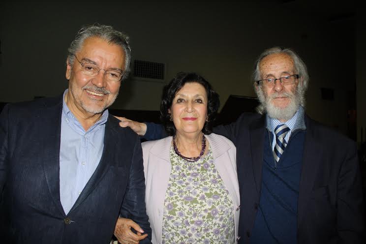 Hugo Abotes rector de la UACM, Alicia y Enrique